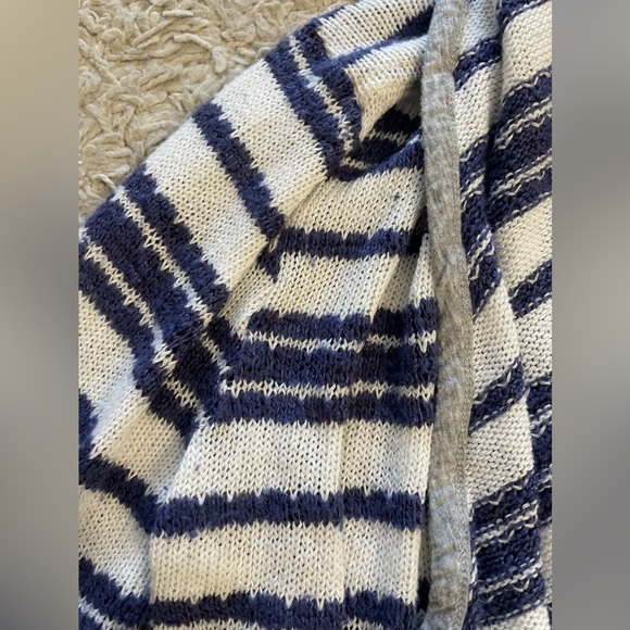 SPLENDID blue white striped long sleeve cardigan sweater large l - Picture 3 of 11